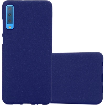 Afbeelding van Cadorabo Hoesje geschikt voor Samsung Galaxy A7 2018 in FROST DONKER BLAUW Beschermhoes gemaakt van flexibel TPU silicone Case Cover