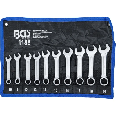 Afbeelding van BGS Steekringsleutelset extra kort 10 19 mm, delig