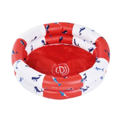 Afbeelding van Swim Essentials Zwembad Rond 60 cm Rood Wit Walvis