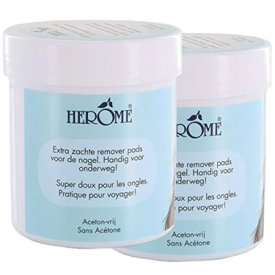 Afbeelding van Herome 2 Pack Nagellakremover Pads Nagellakverwijderaar Mild en Verzorgend Acetonvrij 2x100