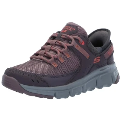 Afbeelding van Skechers SLAAPTOPS VOOR Dames, Bordeaux synthetische mesh rand