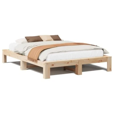 Image de vidaXL Cadre de lit sans matelas 140x200 cm bois massif pin