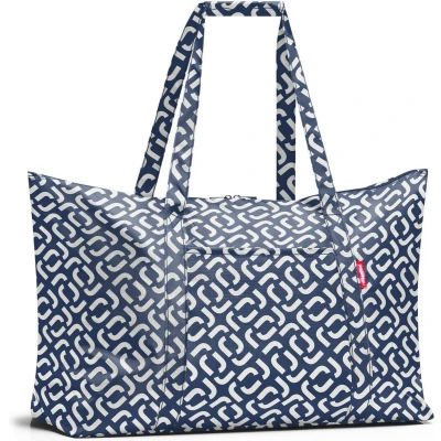 Afbeelding van Reisenthel Mini Maxi Travelbag Reistas Opvouwbaar 30L Signature Navy Blauw