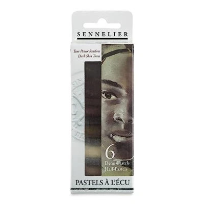Afbeelding van SENNELIER Set van 6 extra zachte halfpastelstokken, stuks (1 verpakking), donkere tinten portret