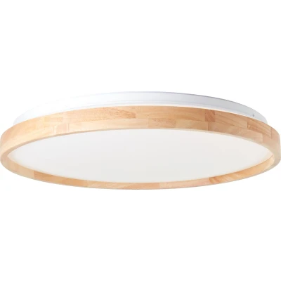 Afbeelding van Plafondlamp Alson Ø 49,5cm wit met hout G99787/75