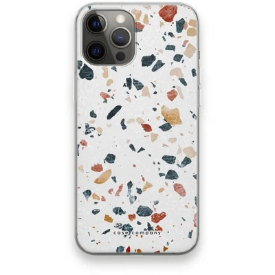 Afbeelding van Case Company® hoesje geschikt voor iPhone 12 Pro Max Terrazzo N4 Soft Cover Telefoonhoesje Bescherming aan alle Kanten en Schermrand