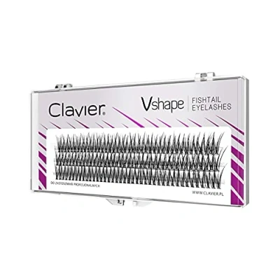 Afbeelding van Clavier, Valse wimpers, Vshape plukjes wimpers 8Mm