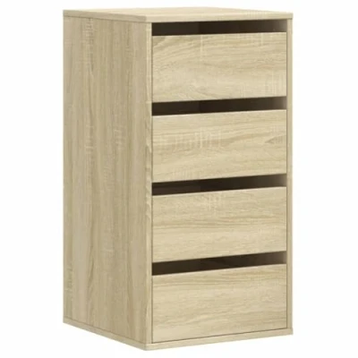 Afbeelding van Ladekast 40x41x76 cm bewerkt hout sonoma eikenkleurig