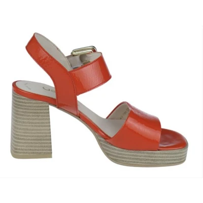 Afbeelding van Gabor Sandalen met hoge hak, Dames, Maat: 38.5, Orange Lak