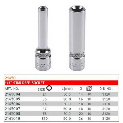 Afbeelding van Dopsleutel 1/4&quot; E TORX SONIC 2165004