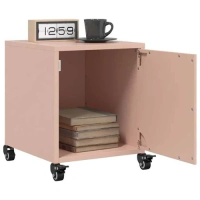 Afbeelding van Nachtkastjes 2 st 36x39x43,5 cm staal roze