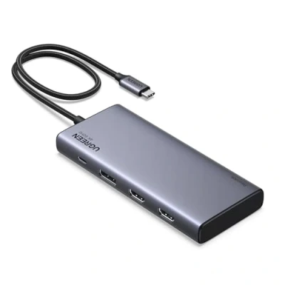Afbeelding van UGREEN Revodok 308 Hub USB C 2 HDMI 1 DisplayPort 4K 60Hz Triple Display 8 in Docking Station met Multi 3.2 10Gbps PD 100W Charge Dock Compatibel MacBook Pro Air Surface