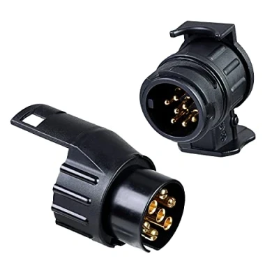 Afbeelding van BEIJISTAR 7 polige naar 13 aanhangeradapter, converterconnector, waterdichte aanhangerstekker, 12 V, voor caravan, vrachtwagen, camper, auto&#039;s, boot