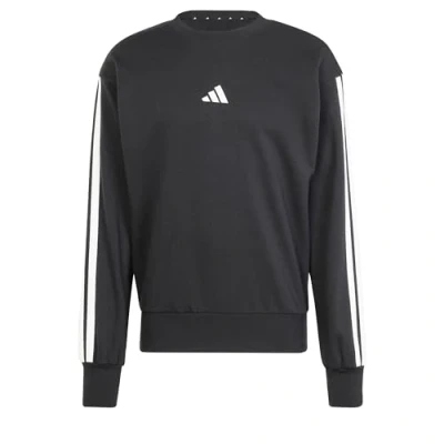 Afbeelding van adidas Sportswear Essential Three Stripes French Terry Sweater, Heren, Maat: Large, Black/white