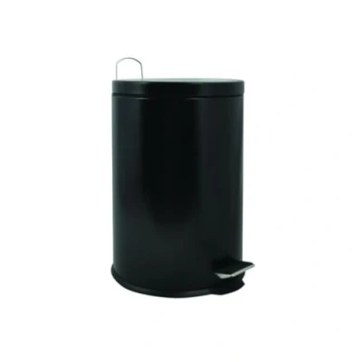 Afbeelding van MSV Prullenbak/pedaalemmer metaal zwart 20 liter 29 x 45 cm Medium size