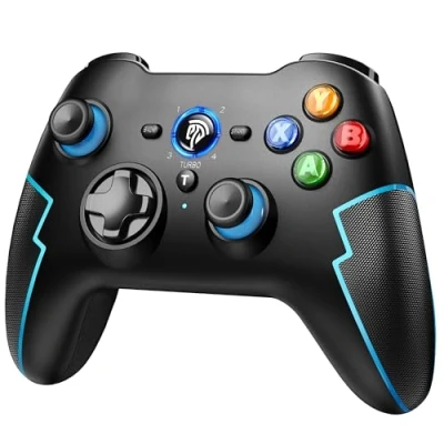 Afbeelding van EasySMX ESM 9013 Blue EU PC Gamepad, draadloze controller, gaming controller voor PS3/PC (Windows XP/7/8/8.1/10/11)/Android TV box, Vista, SWitch