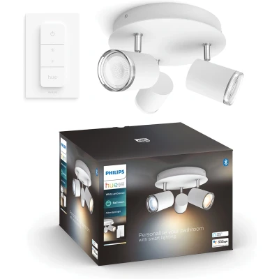 Afbeelding van Philips Hue Adore badkameropbouwspot White Ambiance 3 Spot Wit rond + dimmer