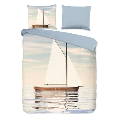 Afbeelding van Good Morning Zeilboot Dekbedovertrek Blauw 2 persoons (200 x 200/220 cm)