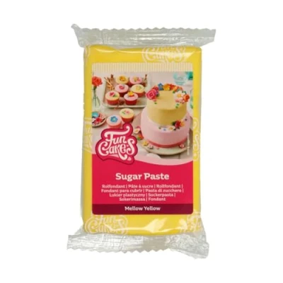 Afbeelding van FunCakes Rolfondant Geel 250g Fondant voor Cupcakes en Taarten