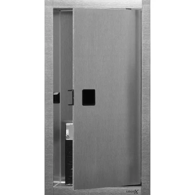 Afbeelding van LoooX Box inbouwnis 15x30x10cm met deur Geborsteld RVS