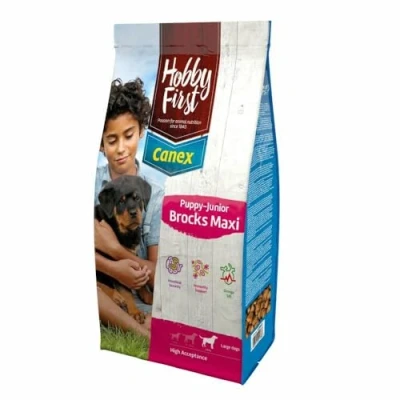 Afbeelding van Hobbyfirst Canex Puppy Junior Brocks Maxi Hondenvoer Kip Rijst 12 kg