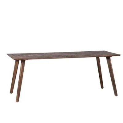 Afbeelding van Eettafel Hout 200cm Mangohout Donkerbruin Oslo Giga Meubel