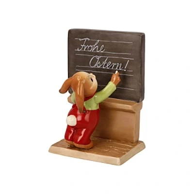 Afbeelding van Goebel Pasen Decoratief beeld / figuur Haas Dat wens ik je toe Aardewerk 14cm paashaas
