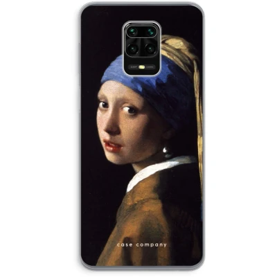Afbeelding van Case Company® hoesje geschikt voor Xiaomi Redmi Note 9 Pro The Pearl Earring Soft Cover Telefoonhoesje Bescherming aan alle Kanten en Schermrand