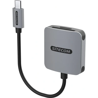 Afbeelding van Sitecom Usb c Kaartlezer Sd / Microsd Zilver Zwart (md 1008)