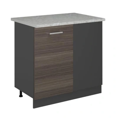 Afbeelding van Vicco Hoekkast R Line, Edel grijs/Antraciet, 86 cm WB Marmer