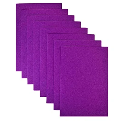 Afbeelding van Jtnohx 8 stuks 2 mm dikke stijve viltvellen 20 x 30 cm voor kunst en knutselprojecten (paars)