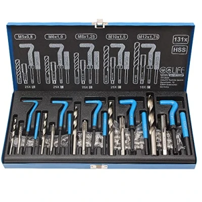 Image de CCLIFE Douille filetée de réparation Filetage, 131 Pièces M5 M6 M8 M10 M12