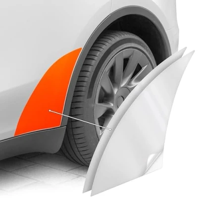 Afbeelding van Luxshield Beschermfolie voor wielkasten model Y I 2020 2024 steenbeschermingsfolie accessoires tuning transparant glanzend