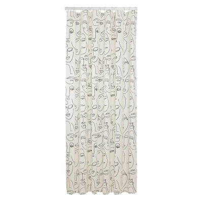 Afbeelding van Sealskin Mind Douchegordijn 180x200 cm PEVA Zwart / Wit Minimalistisch design