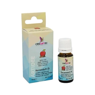 Afbeelding van CREARTEC geurolie voor kaarsen, appelgeur, kaneel, het maken van afzonderlijke geurkaarsen, 10 ml, Made in Germany