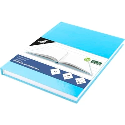 Afbeelding van Kangaro schrift A5 lijn 160 pagina&#039;s 80 grams harde kaft pastel blauw K 5387