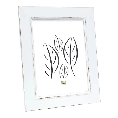 Afbeelding van Deknudt Frames fotolijst S46FF1 wit geschilderd voor foto 13x13 cm
