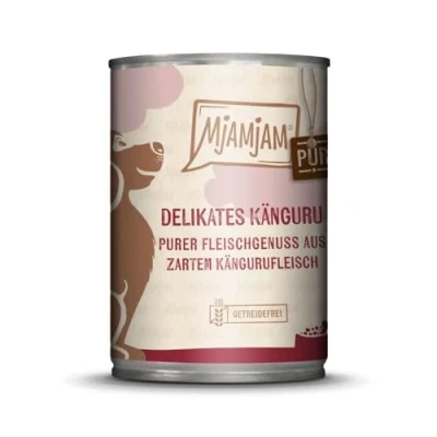 Afbeelding van 12x 400g MjAMjAM puur vleesgenot delicate kangoeroe hondenvoer nat