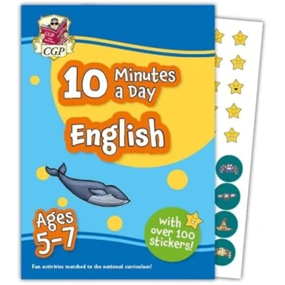 Afbeelding van CGP KS1 Activity Books and Cards 10 Minutes a Day English for Ages 5 7 (with reward stickers)