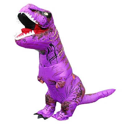Afbeelding van JASHKE Opblaasbaar dinosauruskostuum, volwassenen, paars