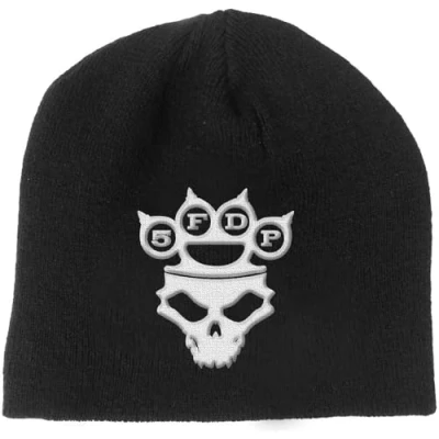 Afbeelding van Five Finger Death Punch Knuckle Duster Logo &amp; Skull Beanie Muts Zwart