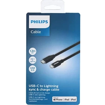 Afbeelding van Philips USB A naar Lightning Kabel DLC3106V/03 2 Meter Opladen en Synchroniseren Ver