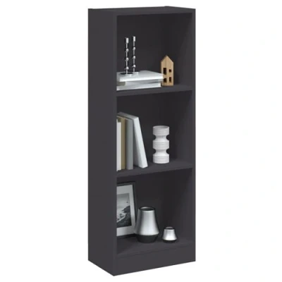 Afbeelding van vidaXL Boekenkast met 3 schappen 40x24x108 cm bewerkt hout grijs