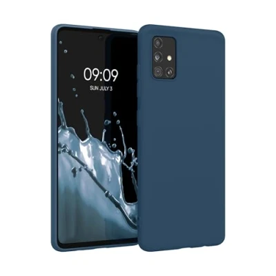 Afbeelding van kwmobile telefoonhoesje geschikt voor Samsung Galaxy A51 Hoesje smartphone Back cover in marineblauw