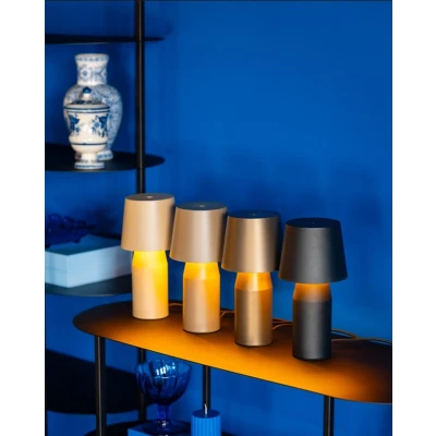 Afbeelding van ETH Aron tafellamp 1x E27 h269xd110 gold/brown
