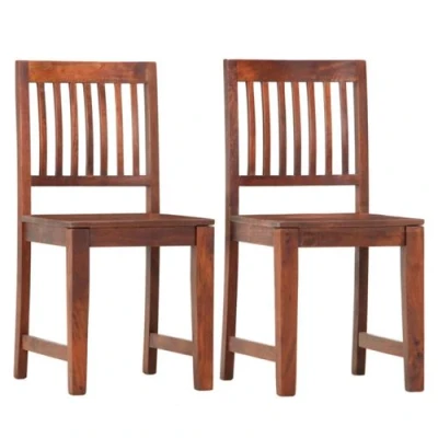 Afbeelding van Eetkamerstoelen 2 St Massief Mangohout