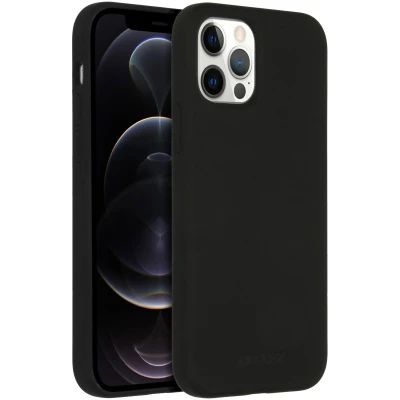 Afbeelding van Accezz Hoesje Geschikt voor iPhone 12 Pro / Siliconen Liquid Silicone Backcover MagSafe Zwart