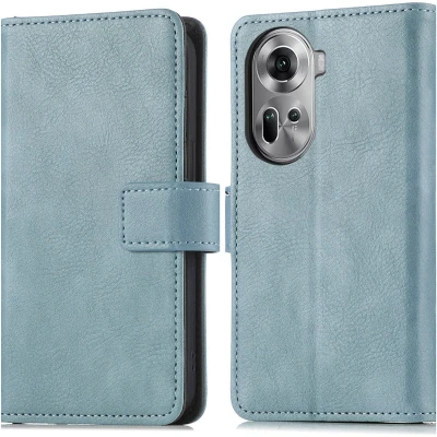 Afbeelding van iMoshion Hoesje Geschikt voor Oppo Reno 11 F Met Pasjeshouder Luxe Bookcase Lichtblauw