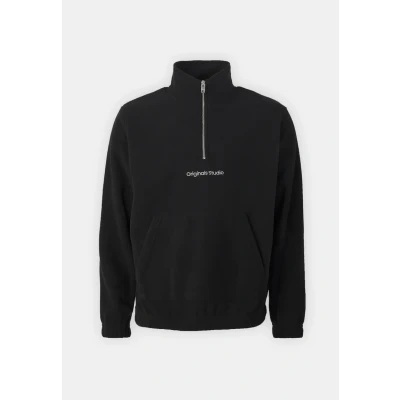 Afbeelding van Jack &amp; Jones Jorvesterbro Quarter ZIP Fleece trui, Heren, Maat: Medium, Black