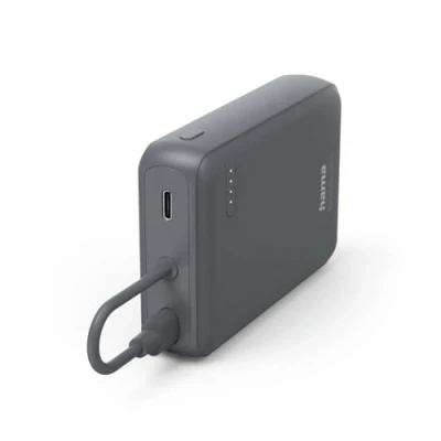 Afbeelding van Hama Power Pack &quot;Travel&quot; met kabel, 10000mAh, 2 uitgangen: 2x USB C, antraciet